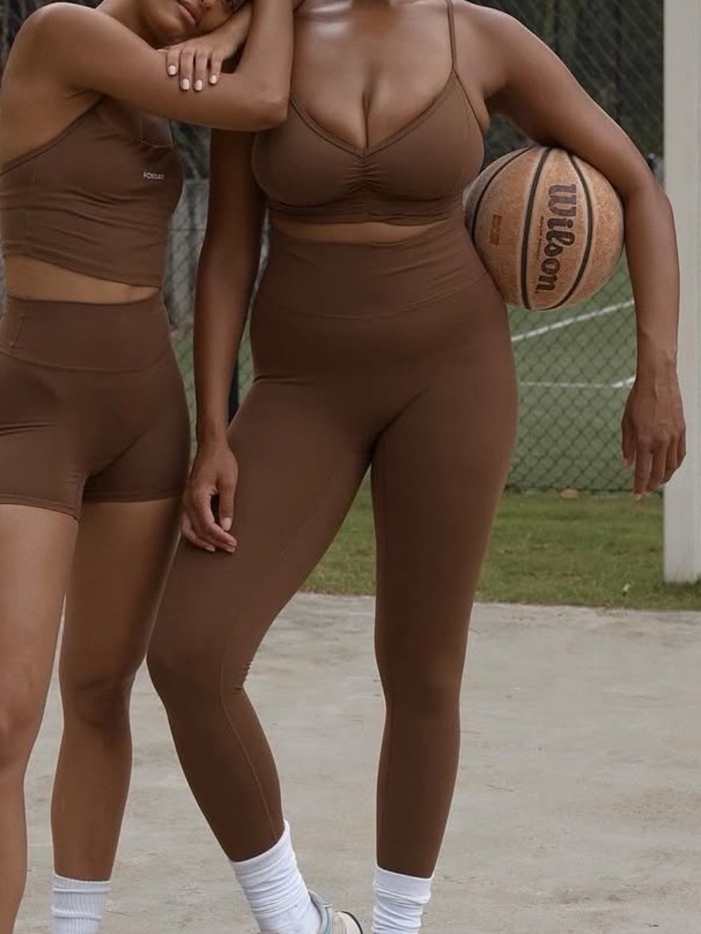 Monday body Brown High-Waist Leggings